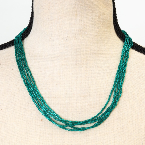 Boho metallic beaded strands Andrew Stone Himalayan Gems set of 8 layered look - Picture 12 of 16